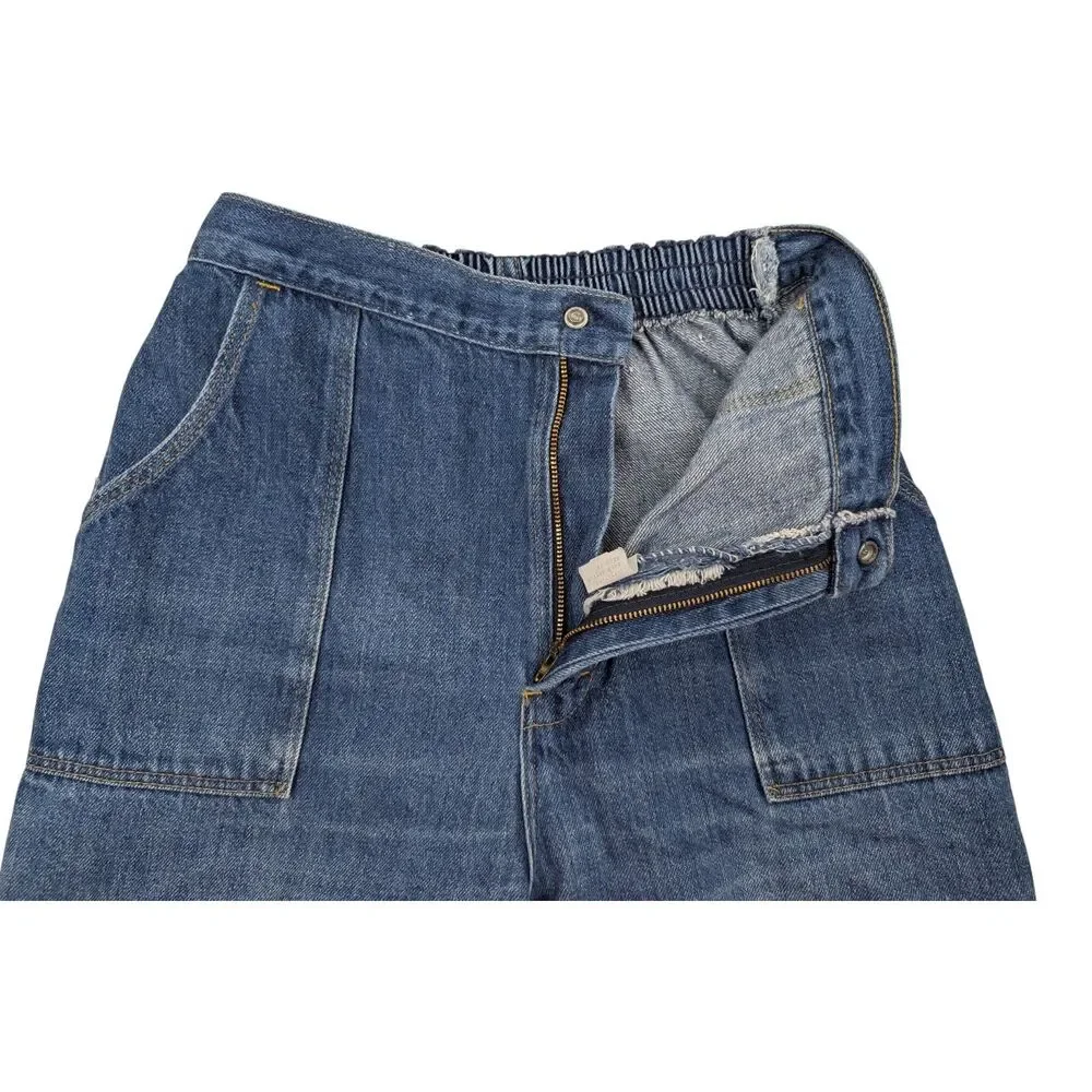 Vintage Levis Elastic‎ Jeans Womens Sz 14 32x29 Blue Denim *READ